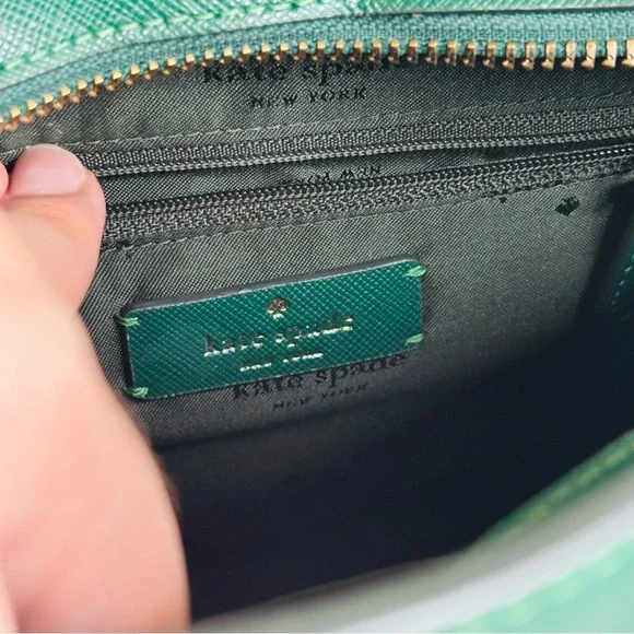 Kate Spade New York Madison Saffiano Leather Medium Satchel Green - Picture 12 of 13